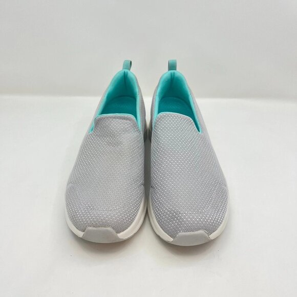 Skechers Go Walk Grey Low Top Slip-On Comfort Walking Shoes 56126 Women's Size 9 - Picture 2 of 9